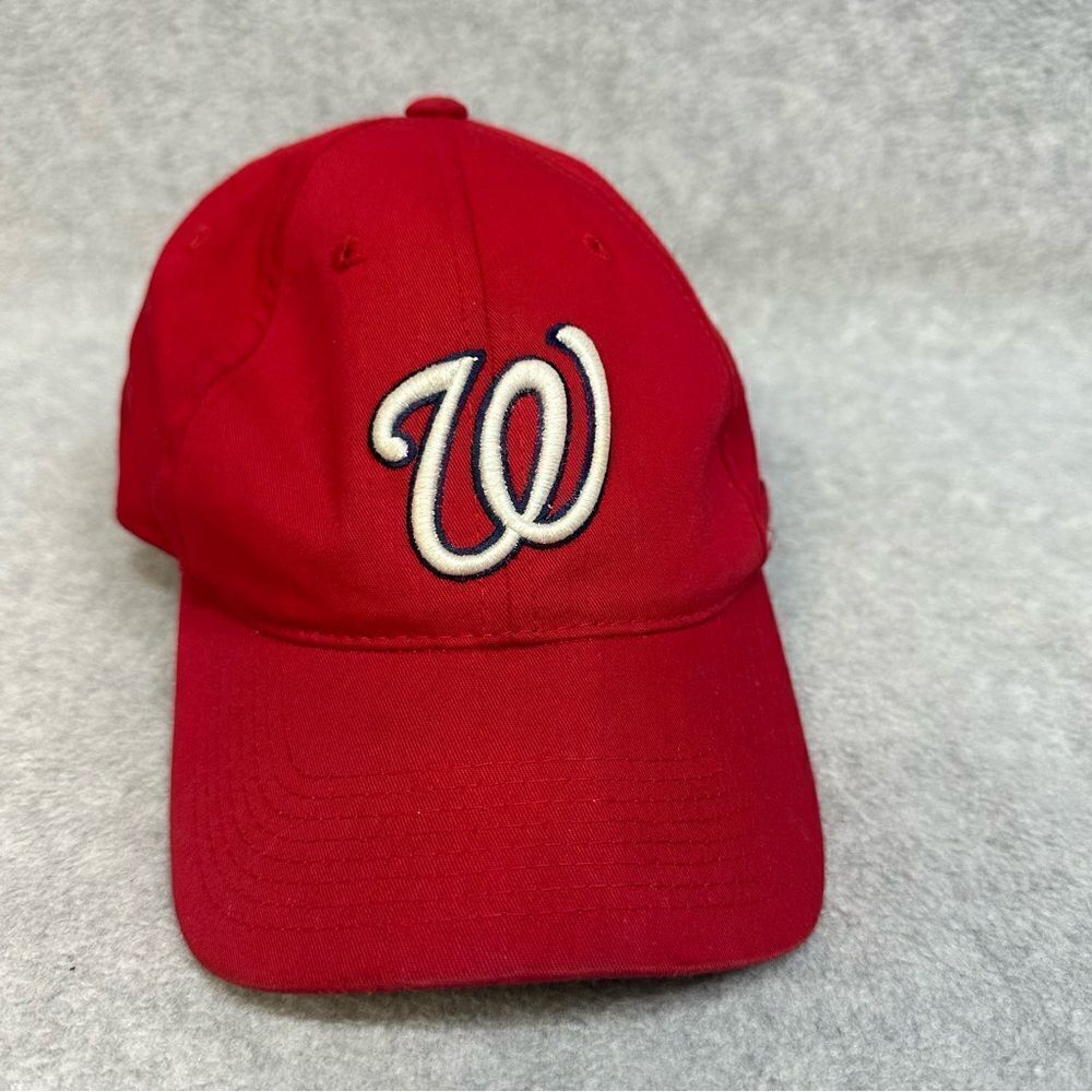 Washington Nationals Hat Ballcap Red Logo Team MLB Small Medium Adjustable Sport